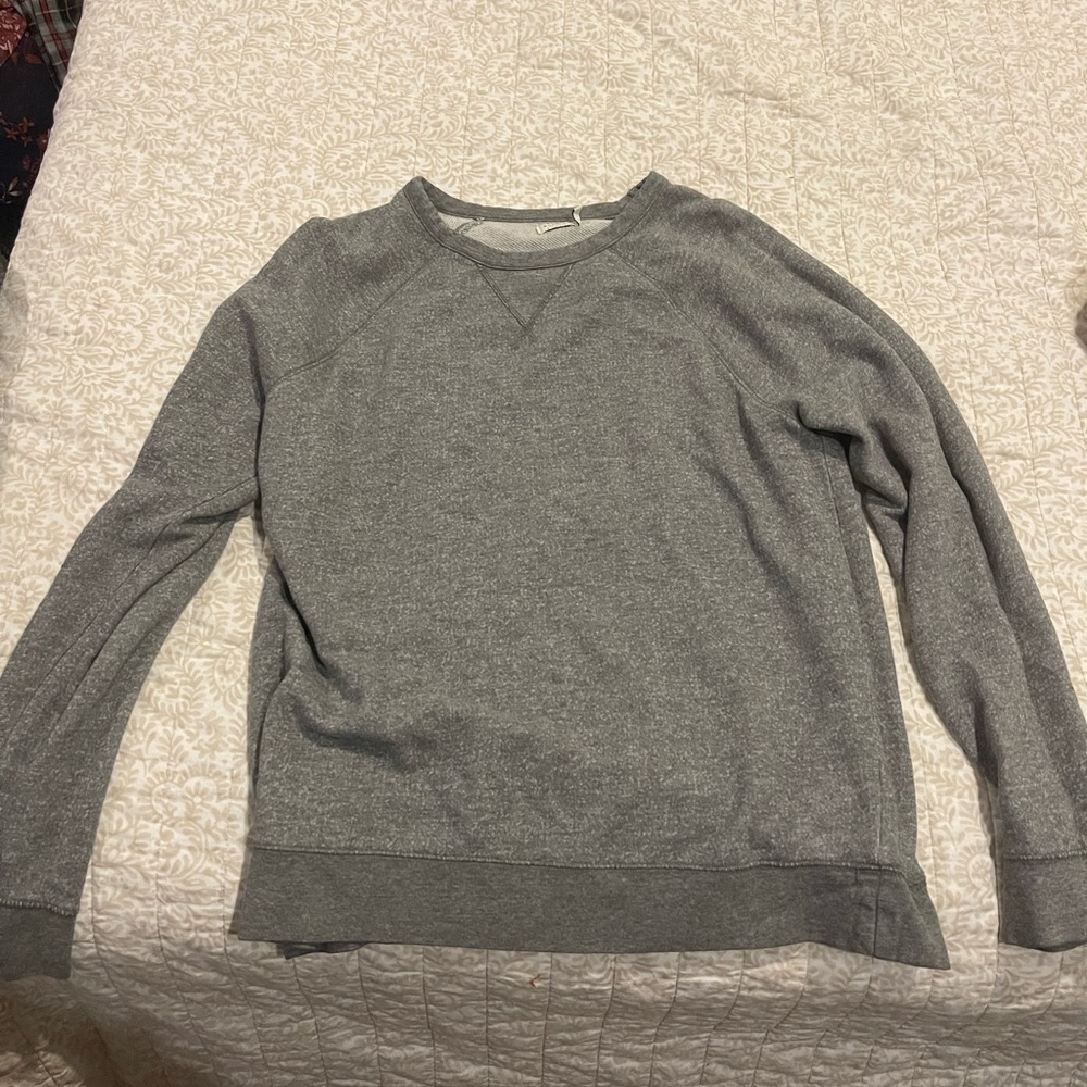 Gray crew neck
